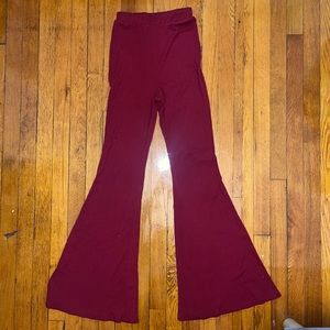 Maroon Flare Leggings